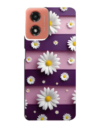 Чехол для Motorola MOTO G04 с картинкой «Ромашки на фиолетовом» Чехол для Motorola MOTO G04 с картинкой «Ромашки на фиолетовом»
