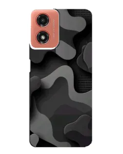 Чехол для Motorola MOTO G04 с картинкой «Темный абстрактный камуфляж»