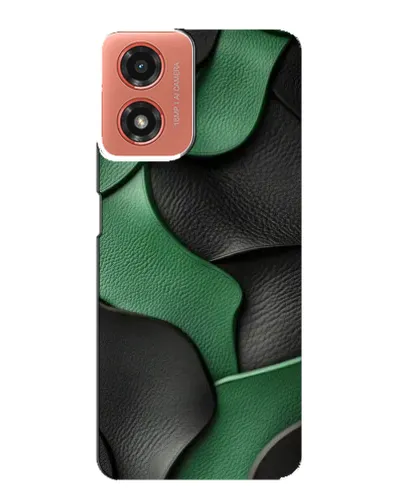 Чехол для Motorola MOTO G04 с картинкой «Зеленые кожаные волны» Чехол для Motorola MOTO G04 с картинкой «Зеленые кожаные волны»