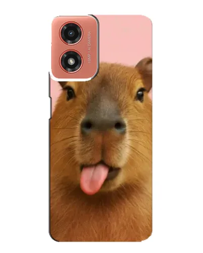 Чехол для Motorola MOTO G04 с картинкой «Капибара с языком» Чехол для Motorola MOTO G04 с картинкой «Капибара с языком»