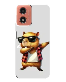 Чехол для Motorola MOTO G04 с картинкой «Капибара рэпер даб» Чехол для Motorola MOTO G04 с картинкой «Капибара рэпер даб»