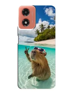 Чехол для Motorola MOTO G04 с картинкой «Капибара на море» Чехол для Motorola MOTO G04 с картинкой «Капибара на море»
