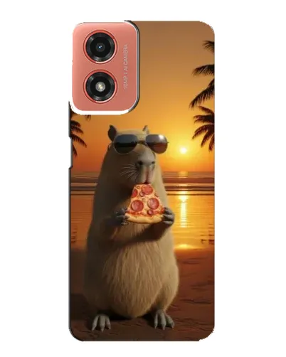 Чехол для Motorola MOTO G04 с картинкой «Капибара с пиццей» Чехол для Motorola MOTO G04 с картинкой «Капибара с пиццей»