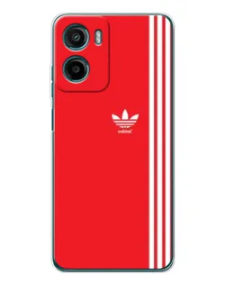 Чехол для Motorola Moto G05 с картинкой «Красный минимализм Adidas»