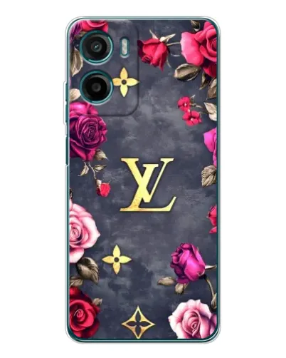 Чехол для Motorola Moto G05 с картинкой «Цветочный Louis Vuitton»