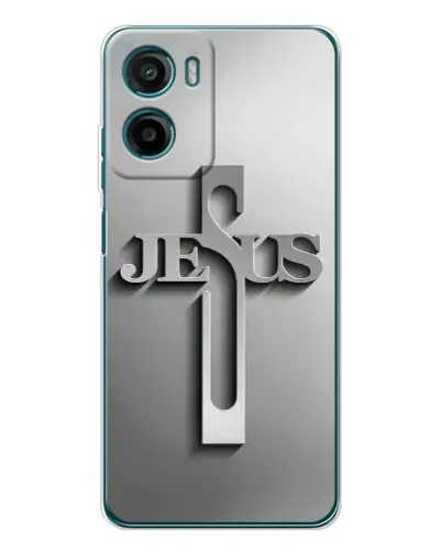Чехол для Motorola Moto G06 Power с картинкой «Металлический крест Jesus» Чехол для Motorola Moto G06 Power с картинкой «Металлический крест Jesus»