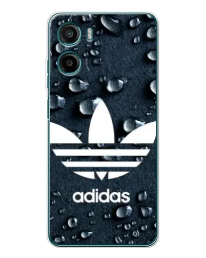 Чехол для Motorola Moto G06 с картинкой «Adidas Trefoil Blue»