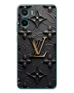 Чехол для Motorola Moto G06 с картинкой «Кожаная текстура LV»