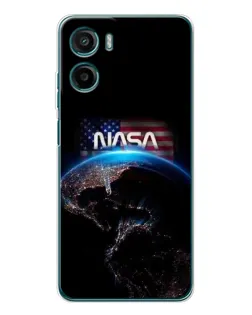 Чехол для Motorola Moto G06 с картинкой «Земля из космоса NASA»
