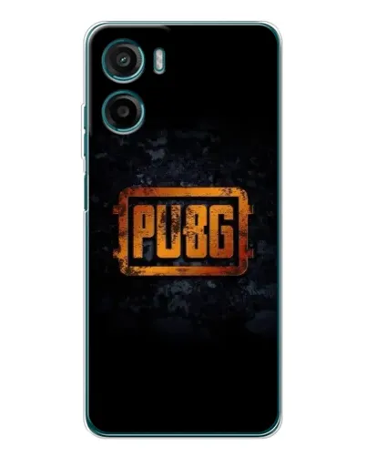 Чехол для Motorola Moto G06 с картинкой «PUBG — золотой логотип»