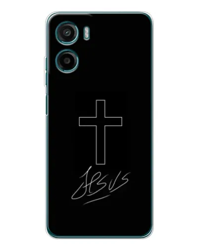Чехол для Motorola Moto G06 с картинкой «Графический крест Jesus» Чехол для Motorola Moto G06 с картинкой «Графический крест Jesus»