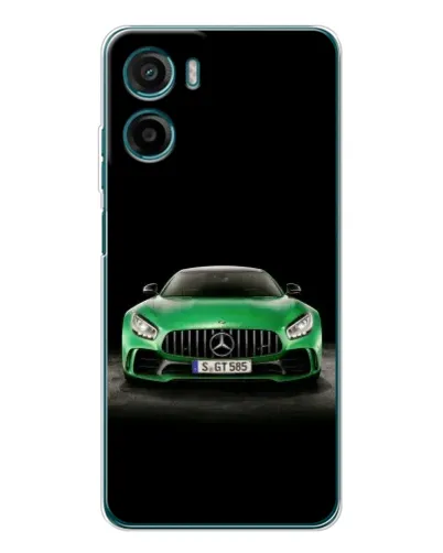 Чехол для Motorola Moto G06 с картинкой «Mercedes — неоновый лого»