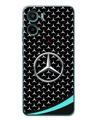 Чехол для Motorola Moto G06 с картинкой «Mercedes — бирюзовый акцент»