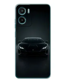Чехол для Motorola Moto G06 с картинкой «Черный Lamborghini Aventador»