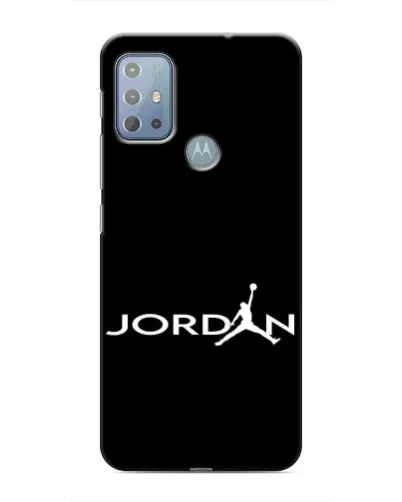 Чехол для Motorola MOTO G10 с картинкой «Jordan White Logo»