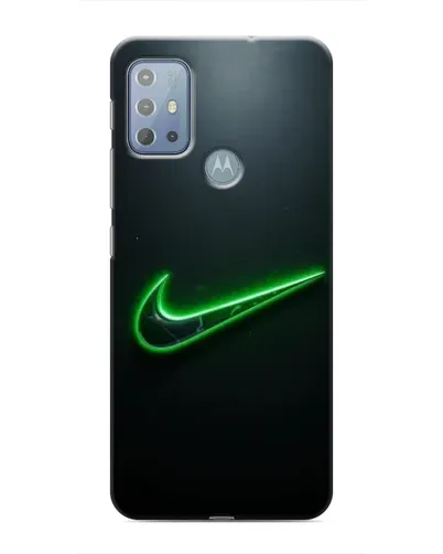 Чехол для Motorola MOTO G10 с картинкой «Неоновый контур Nike»