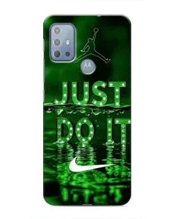 Чехол для Motorola MOTO G10 с картинкой «Зеленый неоновый Nike»
