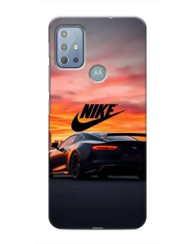 Чехол для Motorola MOTO G10 с картинкой «Nike и суперкар»