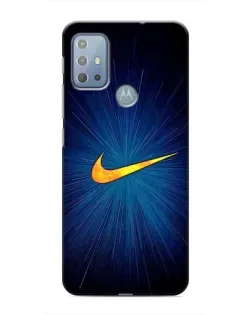 Чехол для Motorola MOTO G10 с картинкой «Синий пульс Nike»