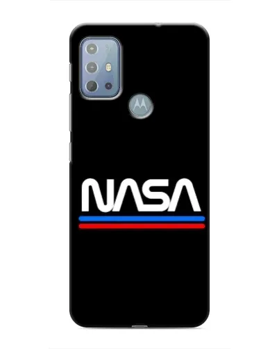 Чехол для Motorola MOTO G10 с картинкой «NASA — классика Red Blue»