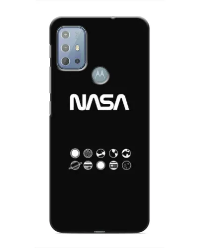 Чехол для Motorola MOTO G10 с картинкой «NASA — технический принт»