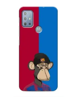 Чехол для Motorola MOTO G10 с картинкой «Bored Ape — фанат Барсы» Чехол для Motorola MOTO G10 с картинкой «Bored Ape — фанат Барсы»