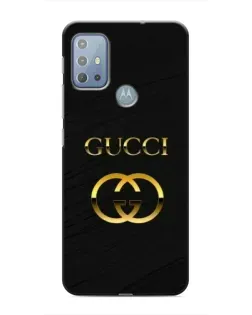 Чехол для Motorola MOTO G10 с картинкой «Золотой логотип Gucci»