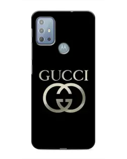 Чехол для Motorola MOTO G10 с картинкой «Gucci — золото на черном»