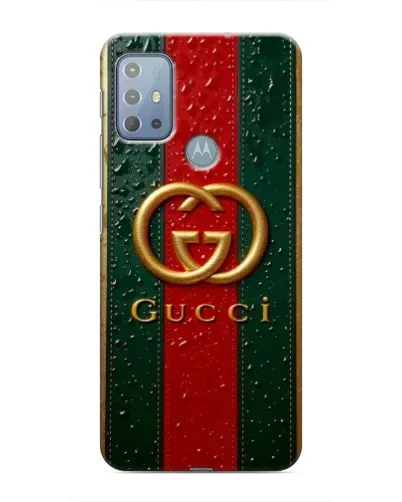 Чехол для Motorola MOTO G10 с картинкой «Gucci — фирменная полоса и золото» Чехол для Motorola MOTO G10 с картинкой «Gucci — фирменная полоса и золото»