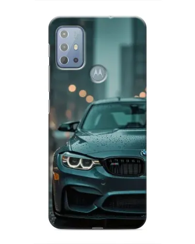 Чехол для Motorola MOTO G10 с картинкой «BMW в огнях города» Чехол для Motorola MOTO G10 с картинкой «BMW в огнях города»