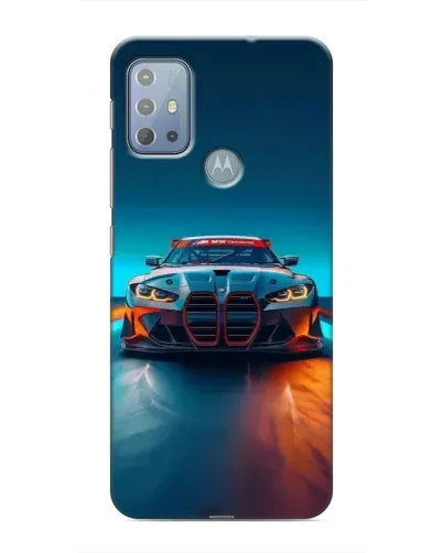 Чехол для Motorola MOTO G10 с картинкой «BMW — огни неона» Чехол для Motorola MOTO G10 с картинкой «BMW — огни неона»