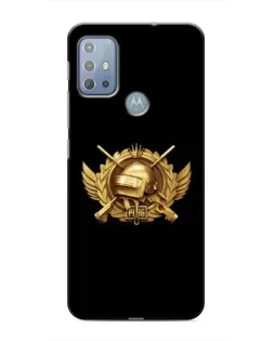 Чехол для Motorola MOTO G10 с картинкой «PUBG — оранжевый градиент»