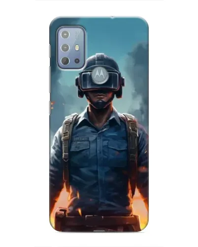 Чехол для Motorola MOTO G10 с картинкой «PUBG — реалистичный герой»