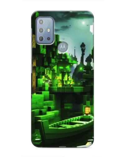 Чехол для Motorola MOTO G10 с картинкой «Minecraft лесной пейзаж»