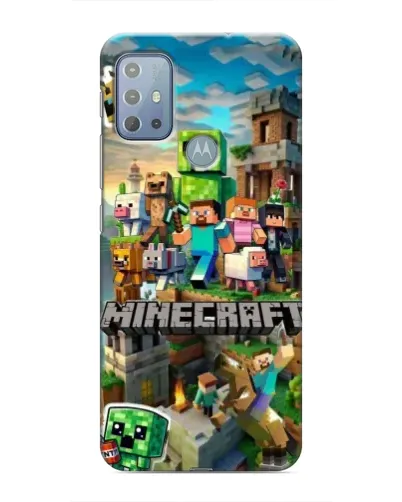 Чехол для Motorola MOTO G10 с картинкой «Замок Minecraft»