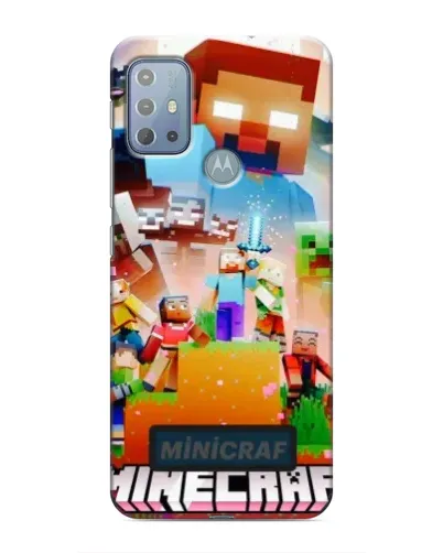 Чехол для Motorola MOTO G10 с картинкой «Minecraft герои игры»