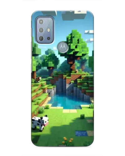 Чехол для Motorola MOTO G10 с картинкой «Minecraft летний день»