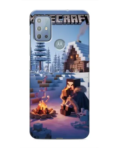 Чехол для Motorola MOTO G10 с картинкой «Зимний Minecraft»