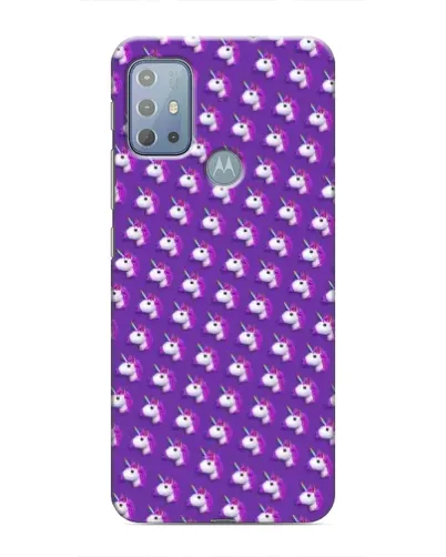 Чехол для Motorola MOTO G10 с картинкой «Единороги на фиолетовом»