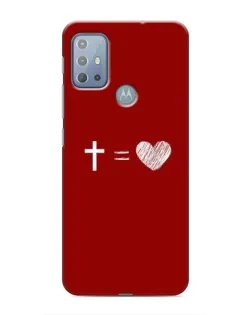 Чехол для Motorola MOTO G10 с картинкой «Уравнение любви»