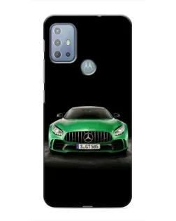 Чехол для Motorola MOTO G10 с картинкой «Mercedes — неоновый лого»