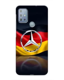 Чехол для Motorola MOTO G10 с картинкой «Mercedes — флаг Германии»
