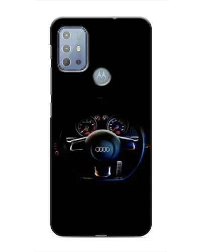 Чехол для Motorola MOTO G10 с картинкой «Салон Audi — руль»