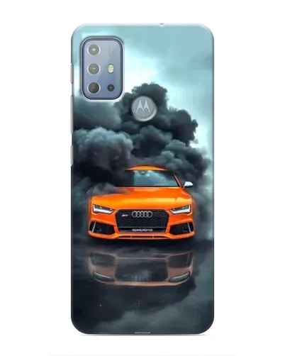 Чехол для Motorola MOTO G10 с картинкой «Audi в облаках дыма»