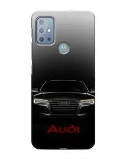 Чехол для Motorola MOTO G10 с картинкой «Audi — градиентный контур»
