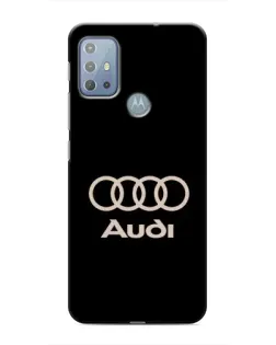 Чехол для Motorola MOTO G10 с картинкой «Audi — золотой логотип»