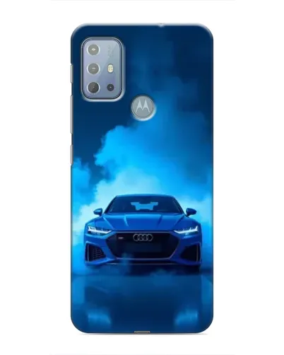 Чехол для Motorola MOTO G10 с картинкой «Audi — голубая энергия»