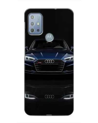 Чехол для Motorola MOTO G10 с картинкой «Audi — ночное отражение»