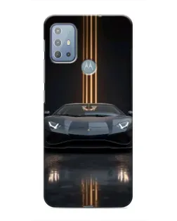 Чехол для Motorola MOTO G10 с картинкой «Lamborghini золотые линии»