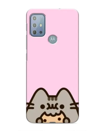 Чехол для Motorola MOTO G10 с картинкой «Pusheen и печенье»